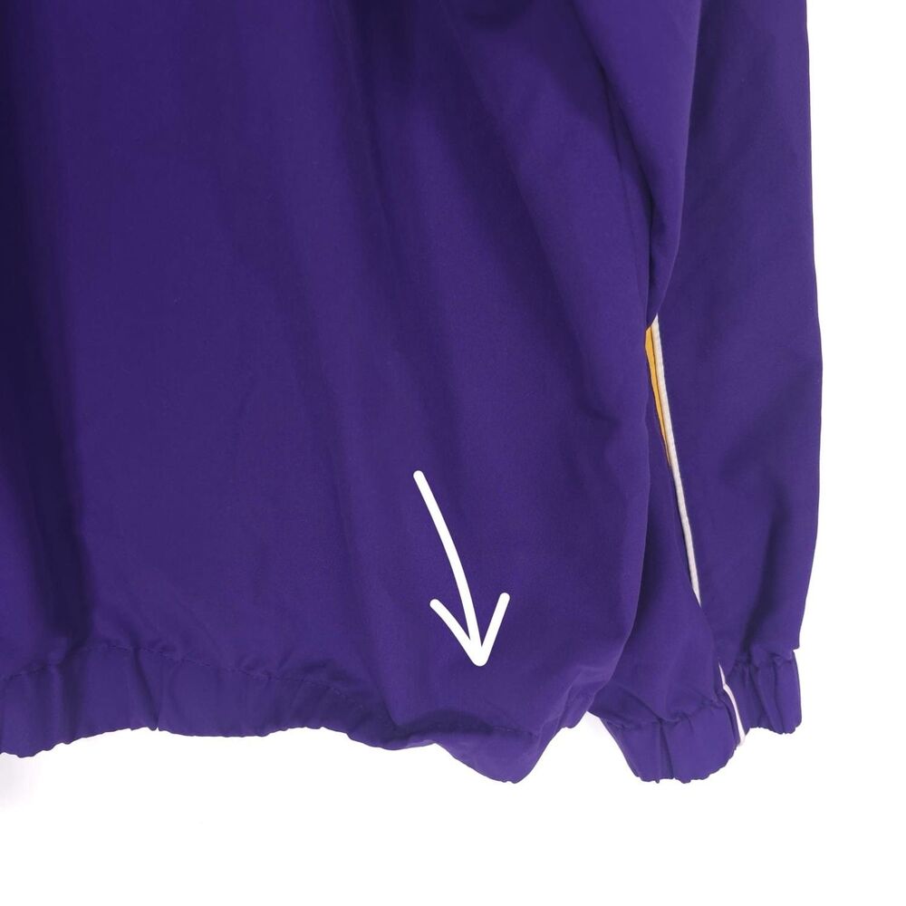Minnesota Vikings NFL Team‎ Apparel Size XL Embroidered Pullover Jacket Vintage - Picture 6 of 10